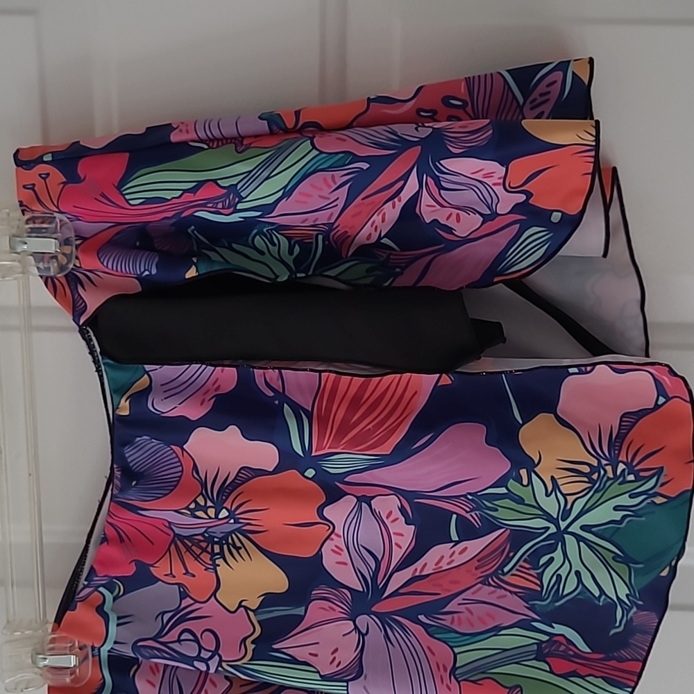 SHEIN Pink and Orange Skorts with Tropical Flair